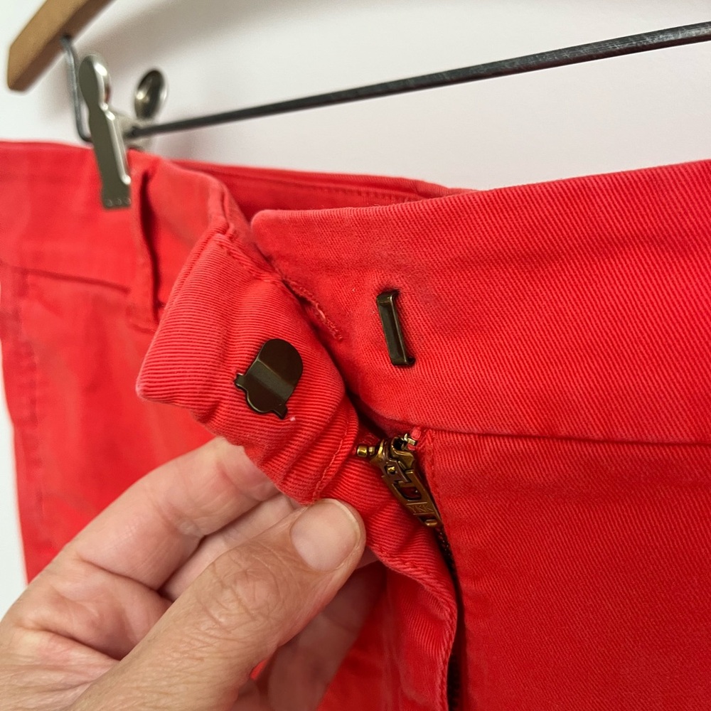 J. Crew poppy red chino shorts size 12 - Picture 6 of 7